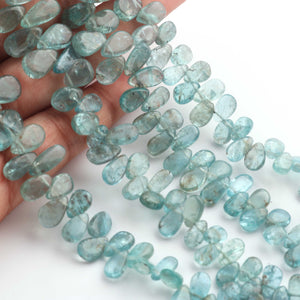 1 Strand Neon Apatite  Smooth Briolettes -pear Beads 11mmx6mm-9mmx4mm  9 Inches BR1408