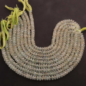 1 Strand Finest Quality Lemon chalcedony Silverite Faceted Rondelles - Lemon chalcedony Silverite Beads 6mm-7mm 8 Inches BR1417