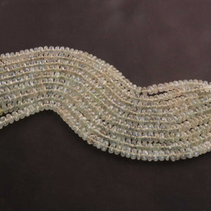 1 Strand Finest Quality Lemon chalcedony Silverite Faceted Rondelles - Lemon chalcedony Silverite Beads 6mm-7mm 8 Inches BR1417