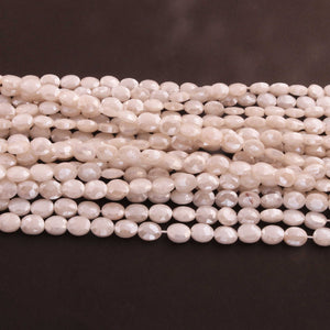 1  Strand White Silverite Faceted Briolettes  -Oval Shape Briolettes  10mm-8mm -15 Inches BR1453