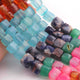 1  Strand Mix Stone Faceted Briolettes -Cube Shape  Briolettes  5mm-8mm- 7.5 Inches BR2757