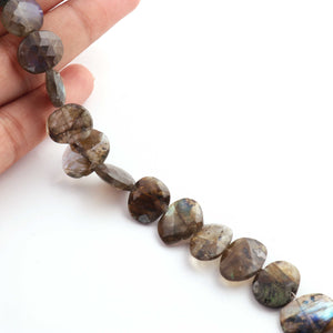 1  Strand Labradorite Faceted Oval shape  Briolettes  - Faceted Briolettes 16mmx12mm- 8  Inches  BR1480