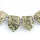 1  Strand Green Jasper Faceted  Briolettes  - Fancy  Briolettes -13mmX16mm-23mmx16mm-8.5 Inches BR1661 - Tucson Beads