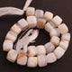 1 Strand White Agate Faceted Cube Briolettes -White Agate Cube Beads 10mmx8mm- 8.5Inches BR1484