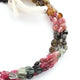 1 Strand Multi Tourmaline Faceted  Briolettes -  Pear Shape Briolettes  6mmx5mm-8mmx5mm 8.5 Inch BR1497