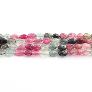 1 Strand Multi Tourmaline Faceted  Briolettes -  Pear Shape Briolettes  6mmx5mm-8mmx5mm 8.5 Inch BR1497