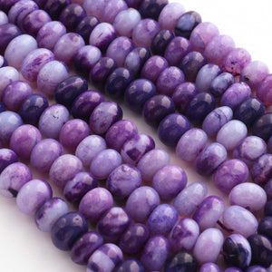 1  Long Strand Beautiful Dark Shaded Purple opal smooth rondelles beads- Semi Precious Gemstone  Dark Purple Plain Opal Beads - 9mm -10mm-15.5 Inches BR02685