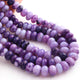 1  Long Strand Beautiful Dark Shaded Purple opal smooth rondelles beads- Semi Precious Gemstone  Dark Purple Plain Opal Beads - 9mm -10mm-15.5 Inches BR02685