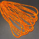 1 Long Strand Amazing Orange Ethiopian Welo Opal Smooth Rondelles - Orange Ethiopian Roundelles Beads 3mm-4mm 16 Inches BR03228