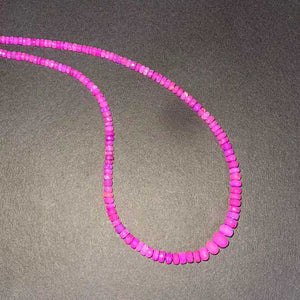 1 Long Strand Amazing Hot Pink Ethiopian Welo Opal Faceted Rondelles -Hot Pink Ethiopian Roundelles Beads 3mm-8mm 16 Inches BR03234