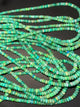 1 Long Strand Amazing Green Ethiopian Welo Opal Smooth Rondelles -Green Ethiopian Roundelles Beads 3mm-5mm 16 Inches BR03200