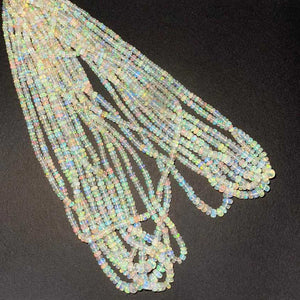 1 Long Strand Amazing Ethiopian Welo Opal Smooth Rondelles -Ethiopian Roundelles Beads 3mm-6mm 16 Inches BR03207