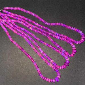 1 Long Strand Amazing Purple Ethiopian Welo Opal Smooth Rondelles -Purple Ethiopian Roundelles Beads 5mm-10mm 16 Inches BR03232