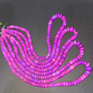 1 Long Strand Amazing Purple Ethiopian Welo Opal Smooth Rondelles -Purple Ethiopian Roundelles Beads 5mm-10mm 16 Inches BR03232