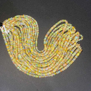 1 Long Strand Amazing Ethiopian Welo Opal Smooth Rondelles -Ethiopian Roundelles Beads 3mm-6mm 16 Inches BR03241