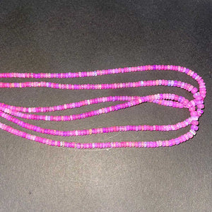 1 Long Strand Amazing Lavender Ethiopian Welo Opal Smooth Rondelles - Lavender Ethiopian Roundelles Beads 3mm-5mm 16 Inches BR03221