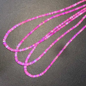 1 Long Strand Amazing Lavender Ethiopian Welo Opal Smooth Rondelles - Lavender Ethiopian Roundelles Beads 3mm-5mm 16 Inches BR03221