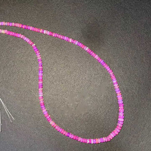 1 Long Strand Amazing Lavender Ethiopian Welo Opal Smooth Rondelles - Lavender Ethiopian Roundelles Beads 3mm-5mm 16 Inches BR03221