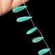 1 Strand Green Chalcedony Smooth  Briolettes -Long Tear &  Pear Drop  Briolettes - 26mmx11mm-45mmx11mm 8 Inches BR1029