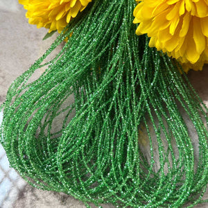 1 Strand Unique Green Color Herkimer Diamond Quartz Nuggets, 2.5mm-3.5mm 15 Inches, Center Drilled Beads - Herkimer Rough Stone,