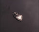 1 Pc Pave Diamond Enamel Small Heart Pendant, 12mmx9mm, 925 Sterling Silver/ Yellow Gold Vermeil You Choose PDC00232