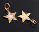 1 Pc Pave Diamond Enamel Star Yellow Gold Vermeil Pendant 20mmx17mm - Bakelite Star Pendant PDC00161