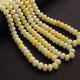 1  Long Strand Amazing Shaded Light Yellow Opal Smooth Rondelle Shape Beads- Shaded Light Yellow Opal gemstone Beads- 9mm-10mm-16 Inches BR02795