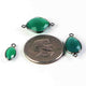 5 Pcs Green Onyx Oxidized Sterling Silver Faceted Assorted Connector/Pendant -21mmx14mm-16mmx7mm SS624 - Tucson Beads