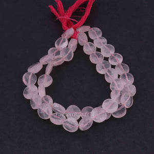 1 Strand Rose Quartz Faceted Briolettes -Coin Shape  Briolettes - 10mmx10mm  7.5 Inches BR3712 - Tucson Beads