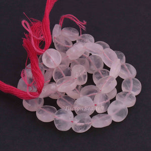 1 Strand Rose Quartz Faceted Briolettes -Coin Shape  Briolettes - 10mmx10mm  7.5 Inches BR3712 - Tucson Beads