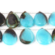 1 Long Strand Shaded Blue Chalcedony Faceted Briolettes - Pear Shape , Jewelry Making Supplies -  27mmx20mm  7 Inches BR3106 - Tucson Beads