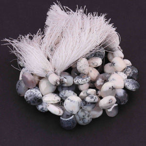 1 Strand Dendrite Opal Faceted Briolettes -Heart Shape  Briolettes - 10mm-11mm - 8 Inches BR3707 - Tucson Beads