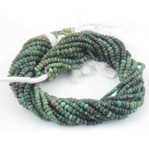 1 Strand Natural Shaded Emerald faceted Rondelles-Finest Quality Chrysoprase  Roundle - 4mm-6mm -14 Inch BR01155 - Tucson Beads