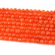 1 Long Strand Carnelian Faceted Briolettes  - Round Shape Briolettes , Jewelry Making Supplies 9mm-8mm 9 Inches BR0591 - Tucson Beads