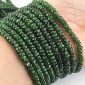 1 Strand Chrome Diopside Faceted Rondelles - Chrome Diopside Rondelles Beads -5mm-6mm -15 Inches BR01144 - Tucson Beads