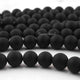 1 Strand Matte Black Onyx , Best Quality , High Quality , Smooth Round Balls - Smooth Balls Beads -8mm 14.5 Inches BR0059 - Tucson Beads