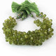 1 Strand  Peridot  Faceted Briolettes - Tear Shape Briolettes -8mmx6mm-10mmx7mm 7 inch BR0608 - Tucson Beads