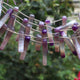 1 Long Strand Shaded Purple Chalcedony Smooth Briolettes -Fancy Shape  Briolettes - 24mmx7mm- 50mmx7mm - 8 Inches BR01357 - Tucson Beads