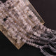 1 Strand Black Rutile Smooth Rondelles - Rutile Rondelles Beads -5mm- 7mm -13 Inches BR01093 - Tucson Beads