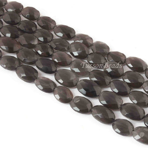 1 Strand Grey Moonstone Faceted Briolettes -Oval Shape Briolettes 14mmx10mm-15mmx11mm 10 Inches BR4035 - Tucson Beads