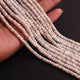 1  Strand White Silverite Faceted Rondelles  - Gemstone Rondelles - 4mm-5mm - 13 Inches BR01102 - Tucson Beads