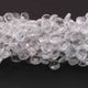 1 Strand Crystal Quartz Faceted Briolettes - Crystal Quartz  Faceted Heart Shape Briolettes 6mm-7mm 10 Inches BR0653 - Tucson Beads