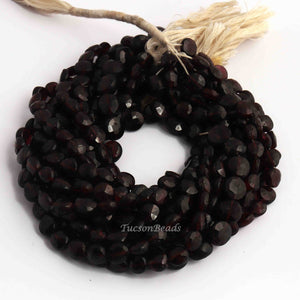 1  Strand Garnet Faceted Briolettes  -Coin Shape  Briolettes  7mmx6mm-9 Inches BR2750 - Tucson Beads