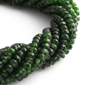 1 Strand Chrome Diopside Faceted Rondelles - Chrome Diopside Rondelles Beads -5mm-6mm -13 Inches BR01105 - Tucson Beads