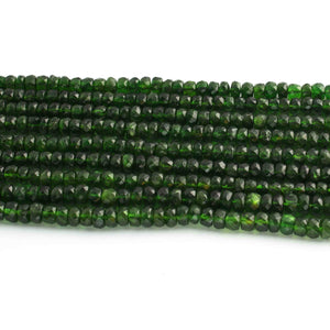 1 Strand Chrome Diopside Faceted Rondelles - Chrome Diopside Rondelles Beads -5mm-6mm -13 Inches BR01105 - Tucson Beads