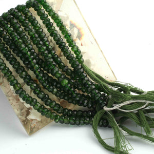 1 Strand Chrome Diopside Faceted Rondelles - Chrome Diopside Rondelles Beads -5mm-6mm -13 Inches BR01105 - Tucson Beads