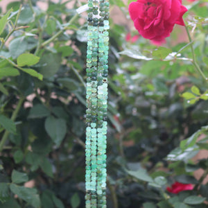 1 Strand Chrysocolla Faceted Rondelles  - Chrysocolla Round Beads 5mm 13 Inches BR227 - Tucson Beads