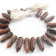 1 Strand Unakite Faceted Briolettes -  Fancy Shape Briolettes -29mmx9mm-16mmx9mm -9 Inches BR01547 - Tucson Beads