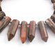 1 Strand Unakite Faceted Briolettes -  Fancy Shape Briolettes -29mmx9mm-16mmx9mm -9 Inches BR01547 - Tucson Beads