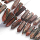 1 Strand Unakite Faceted Briolettes -  Fancy Shape Briolettes -29mmx9mm-16mmx9mm -9 Inches BR01547 - Tucson Beads